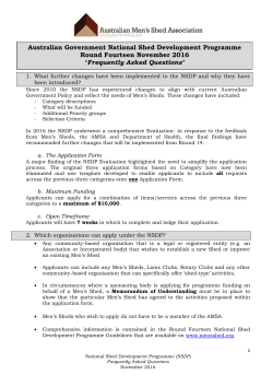 round-14-nsdp-faqs-nov-2016 - Australian Men`s Shed Association