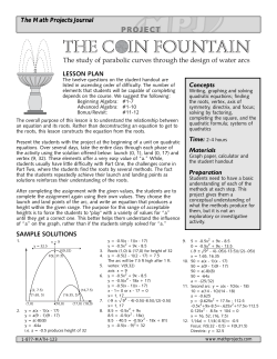 project - The Math Projects Journal