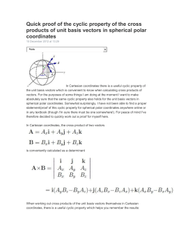 Quick proof of the cyclic property of the cross products of unit basis