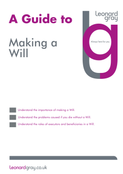 A Guide to Making a Will
