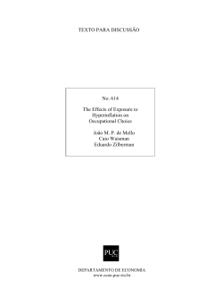No. 614 The Effects of Exposure to Hyperinflation on Occupational