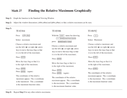 Math 27 Finding the Relative Maximum Graphically