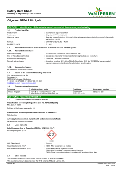 MSDS Oligo Iron DTPA 3.1Fe Liquid Van Iperen Int [UK-4.0]