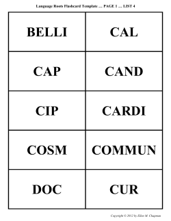 Root Word List 4 flash cards with definition list