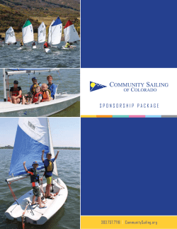 sponsorship package - Community Sailing of Colorado