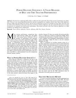 POWER DELIVERY EFFICIENCY: A VALID MEASURE OF BELT