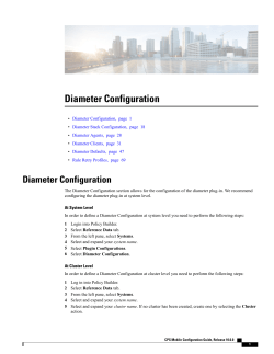 Diameter Configuration