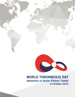 Toolkit - World Thrombosis Day