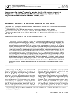 Comparison of a Spatial Perspective with the Multilevel Analytical