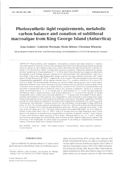 Photosynthetic light requirements, metabolic carbon