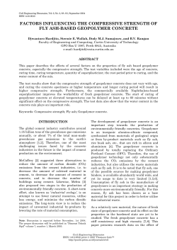 factors influencing the compressive strength of fly ash