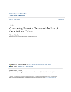 Overcoming Necessity: Torture and the State of Constitutional Culture