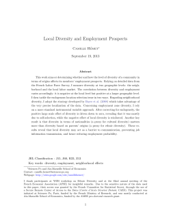 Local Diversity and Employment Prospects