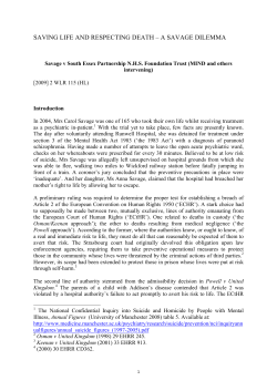 saving life and respecting death &ndash; a savage dilemma