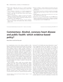 Alcohol, coronary heart disease and public health