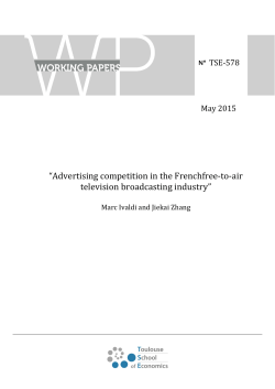 “Advertising competition in the Frenchfree‐to‐air television