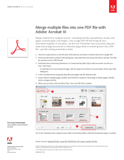 Merge multiple files into one PDF file with Acrobat XI