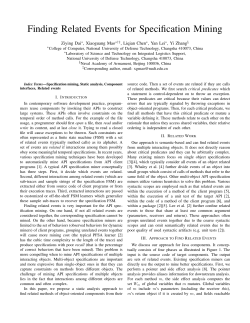 Finding Related Events for Specification Mining