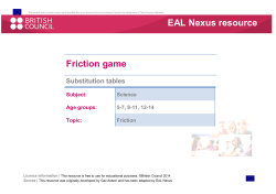 Friction substitution tables PDF - EAL Nexus