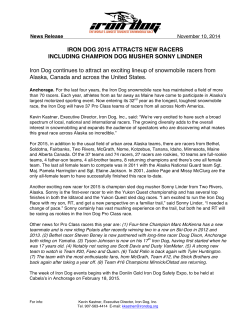 IRON DOG 2015 ATTRACTS NEW RACERS INCLUDING