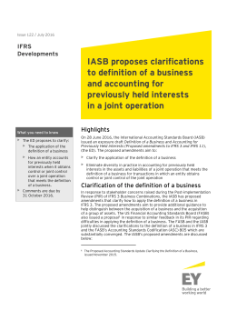 IFRS Developments, Issue 122: IASB proposes amendments to