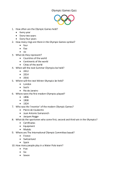 Olympic Games Quiz