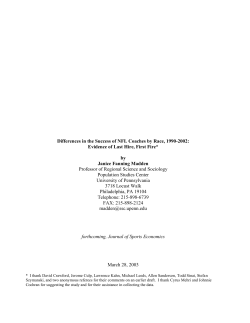 Differences in the Success of NFL Coaches by