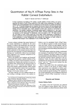 Quantitation of Na/K ATPase pump sites in the rabbit corneal