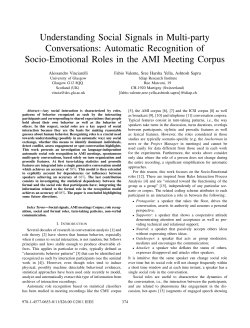 Understanding Social Signals in Multi
