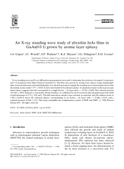 An X-ray standing wave study of ultrathin InAs films in