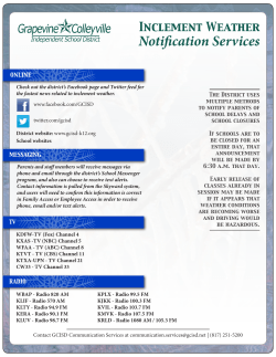 Inclement Weather Notification Services