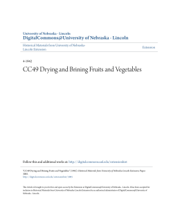 CC49 Drying and Brining Fruits and Vegetables