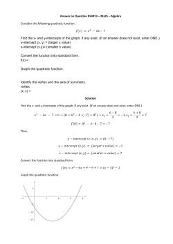 Find the x- and y-intercepts of the graph, if any exist. (If an answer