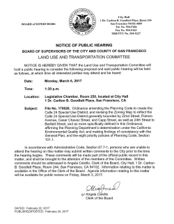 March 6, 2017 - Land Use and Transportation