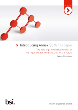 Introducing Annex SL Whitepaper