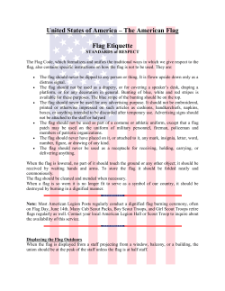 United States of America &ndash; The American Flag Flag Etiquette