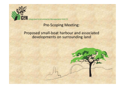 Pre-Scoping Meeting: Proposed small