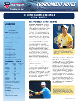 tournament notes - Seascape Sports Club