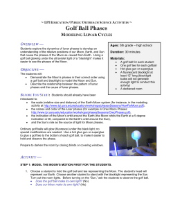 Golf Ball Phases - Lunar and Planetary Institute