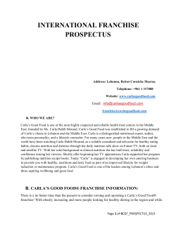 international franchise prospectus