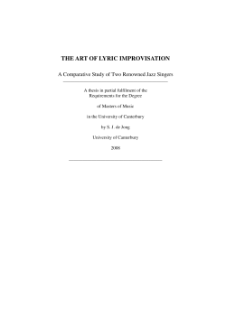 the art of lyric improvisation