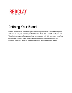 Defining Brand Worksheet