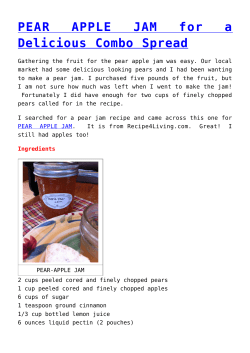 PEAR APPLE JAM for a Delicious Combo Spread,How to Make