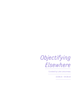 Objectifying Elsewhere