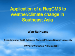 Application of a RegCM3 to weather/climate change in Southeast Asia