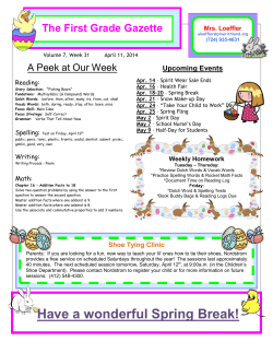 Have a wonderful Spring Break! - Pine