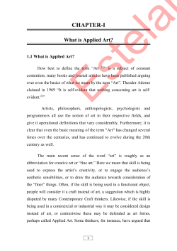 CHAPTER-I What is Applied Art?