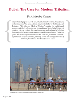 Dubai: The Case for Modern Tribalism