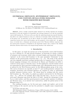 EXTREMAL DISTANCE, HYPERBOLIC DISTANCE, AND CONVEX