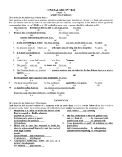 GENERAL ABILITY TEST SYNONYMS